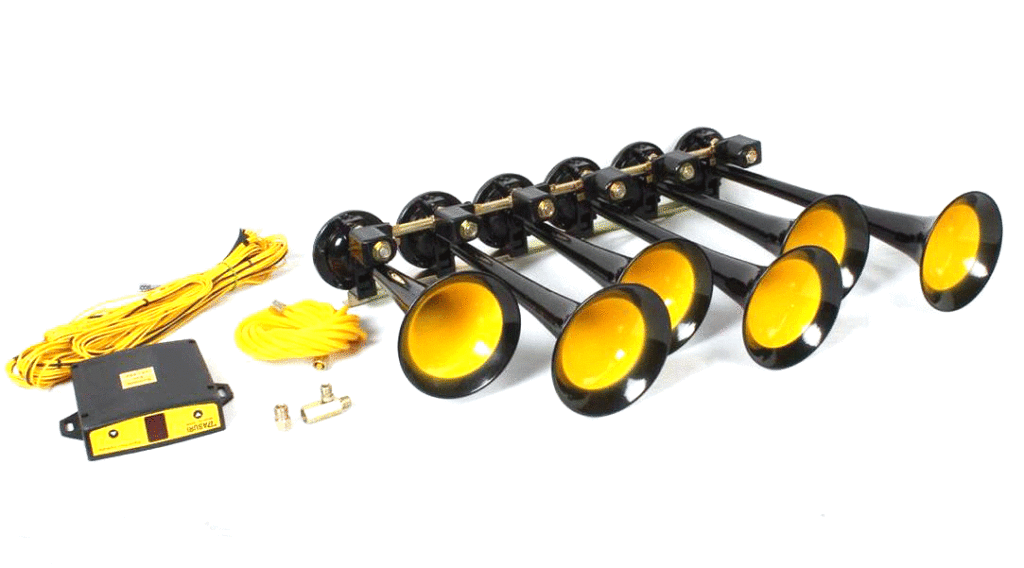 12v / 24v Basuri ® Baby Shark musical air horn zwart 31 melodieën