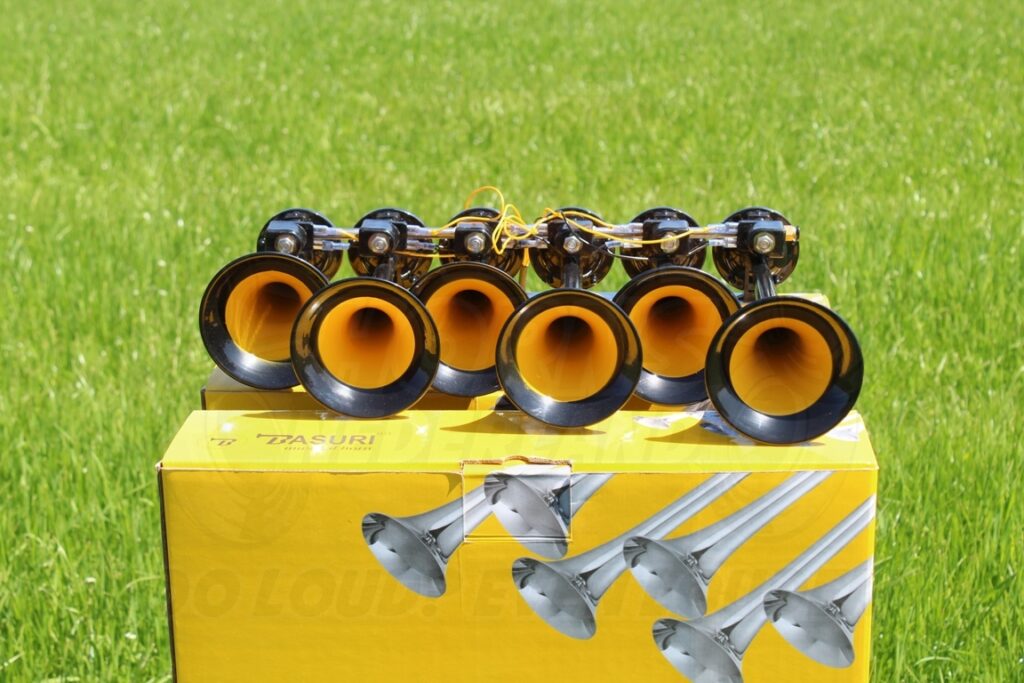 12v / 24v Basuri ® Baby Shark musical air horn zwart 31 melodieën